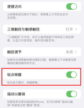 涟水苹果授权维修站分享iPhone轻点无法唤醒怎么办 